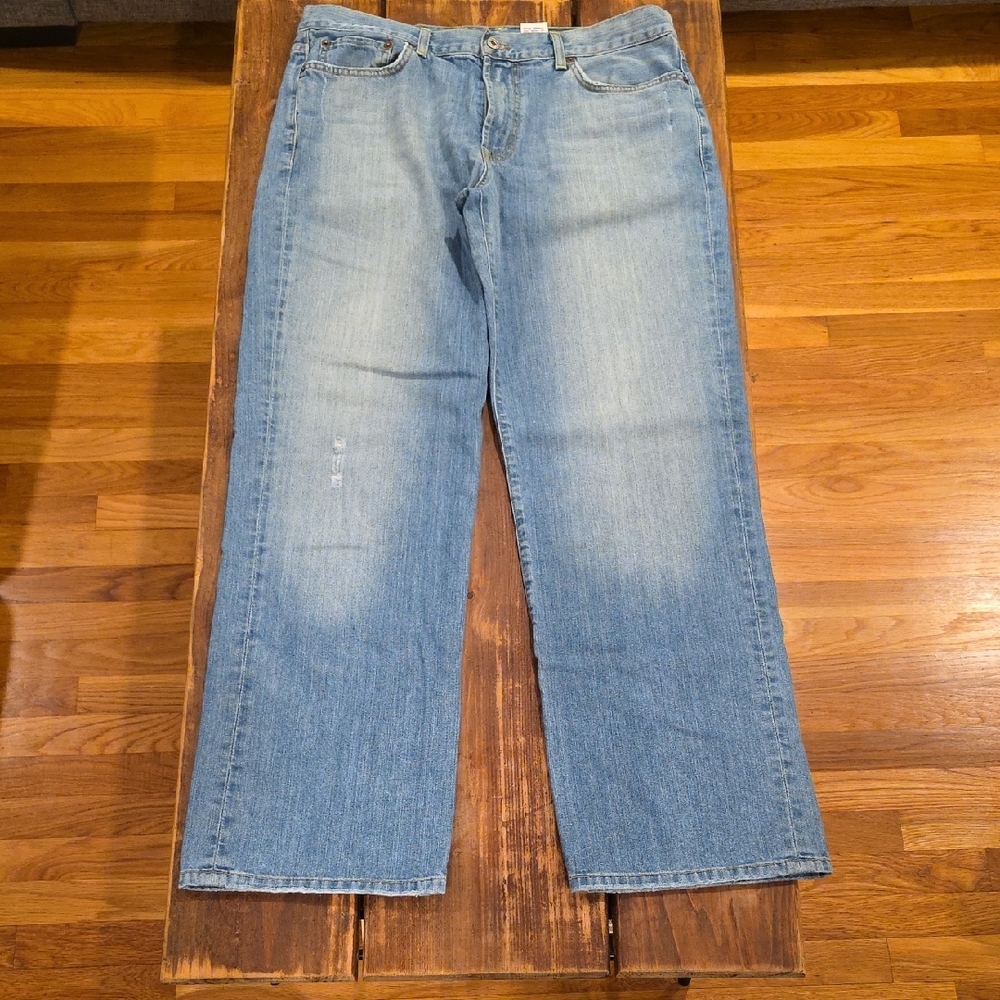 Vintage Lucky Brand Men's Light Blue Straight Jeans Size 36 Made In The U.S.A